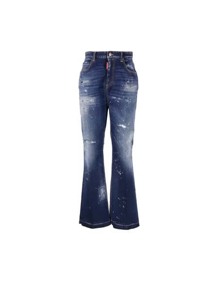 Spodnie Dsquared2 dzwony niebieskie