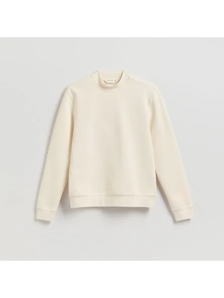 Reserved Melegítőfelső állógallérral krémszínű