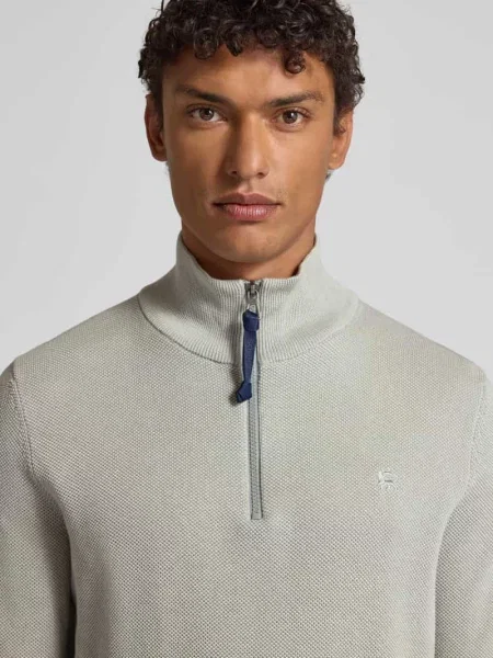 Sweter z dzianiny z kołnierzem zapinanym Lerros