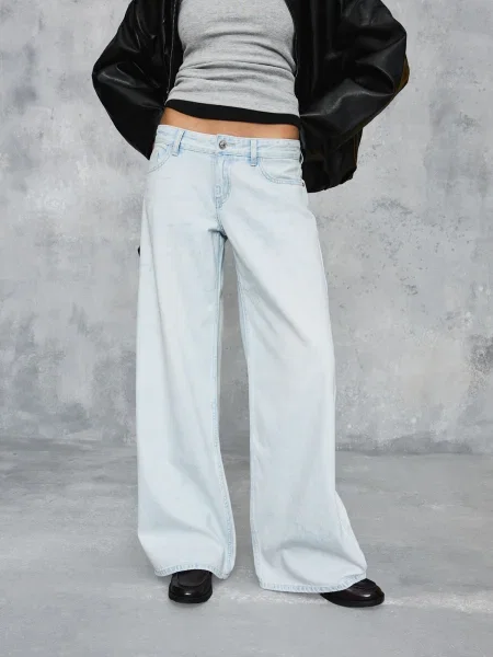 Bershka Jeans denim albastru