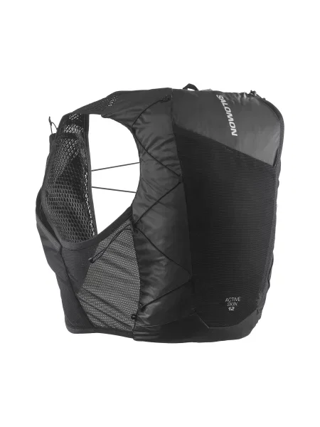 Tekaški telovnik Salomon Active Skin 12 No Flasks Black / Metal črna