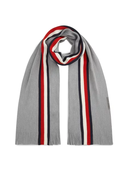 TOMMY HILFIGER Šalikas RASHELLE tamsiai mėlyna jūros / pilka / raudona balta