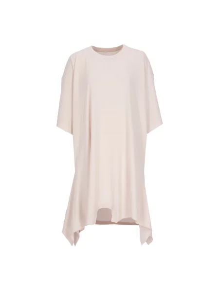 Sukienka koszulowa Mm6 Maison Margiela asymetryczna garniturowa różowa