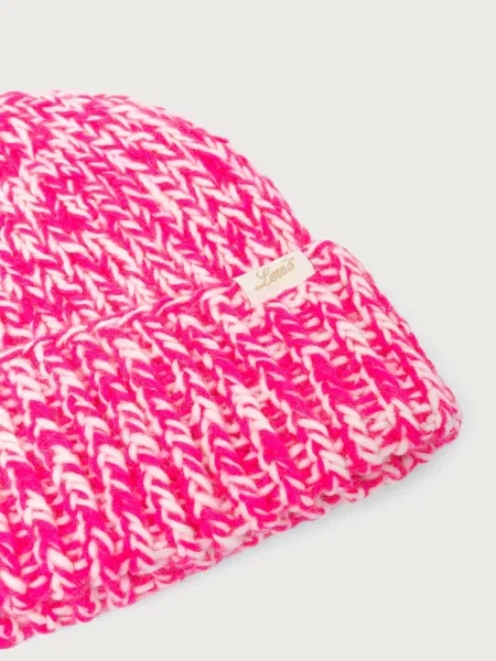 Levi's czapka beanie GIGI CHUNKY różowa