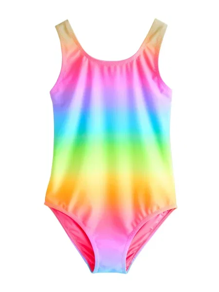 Next Costum de baie întreg aqua / galben / verde măr / mov lavandă albastru
