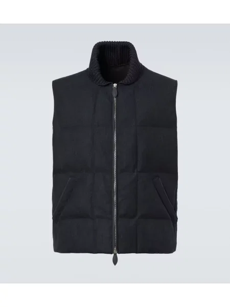 Vestă Berluti din piele gri