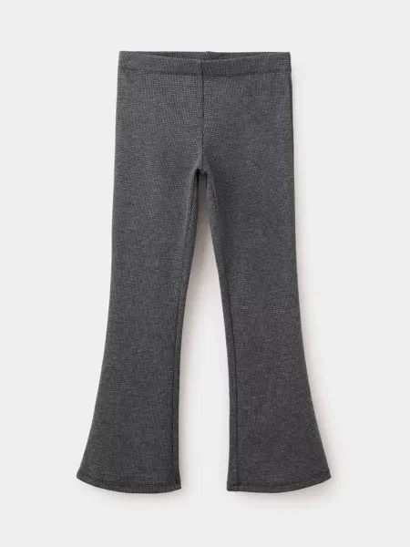 Legginsy flare w pepitkę antracytowy Dzieci 11 MANGO KIDS