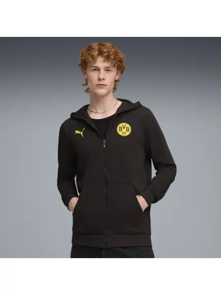 Kurtka z kapturem Borussia Dortmund FtblCulture PUMA czarny