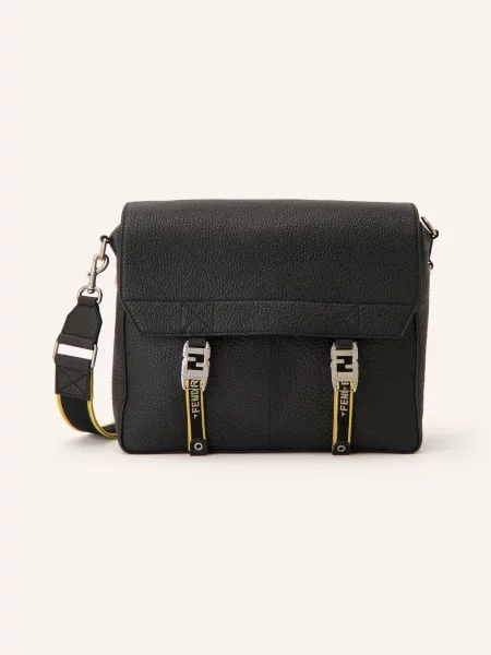 Fendi Kabelka Přes Rameno Flow Medium / stříbrná černá