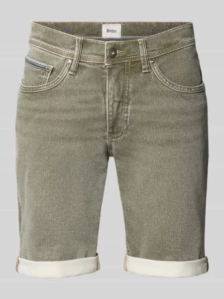 Szorty jeansowe o kroju regular fit z mieszanki bawełny Brax