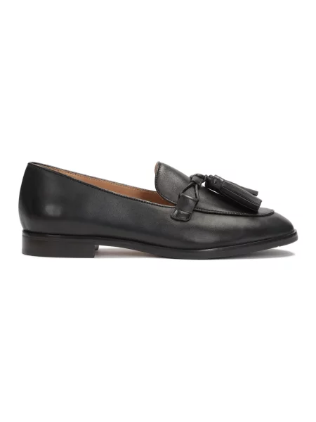 Loafersy Kazar z frędzli czarne