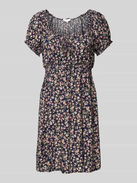 Sukienka mini z z wycięciem w kształcie łezki Apricot granatowa