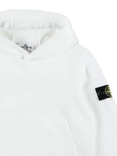 Bluza z kapturem dziecięca Stone Island biała