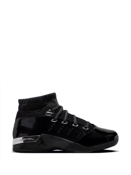 Sneakerși Jordan din piele de lac negru