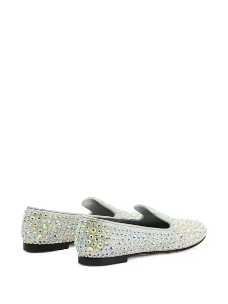 Pantofi loafer Giuseppe Zanotti din piele argintiu