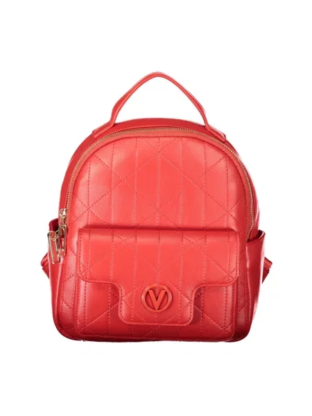 Lniany plecak Valentino Bags elegancki czerwony