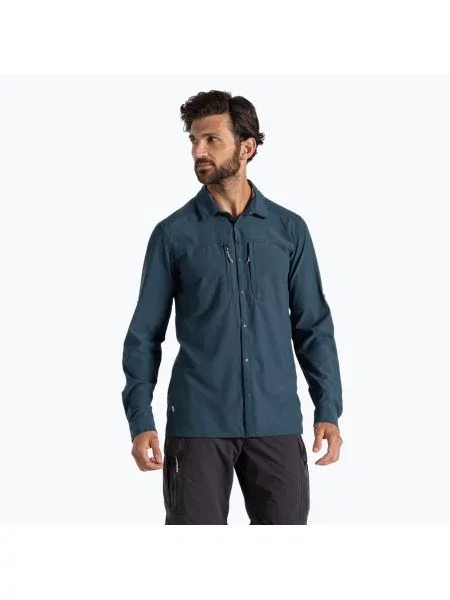 Koszula trekkingowa Craghoppers NosiLife Long Sleeved Pro Shirt V blue stone niebieska
