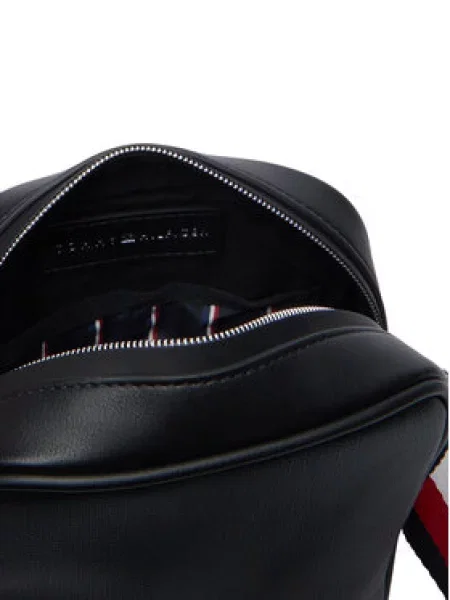 Tommy Hilfiger Maža rankinė Th Textured Mini Reporter juoda