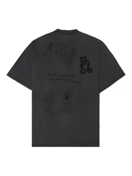 Tricou Domrebel cu imagine teddy negru