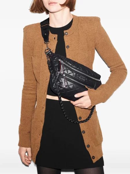 Matlasat geanta crossbody Mz Wallace negru