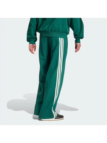 Široké kalhoty adidas KIT bílé