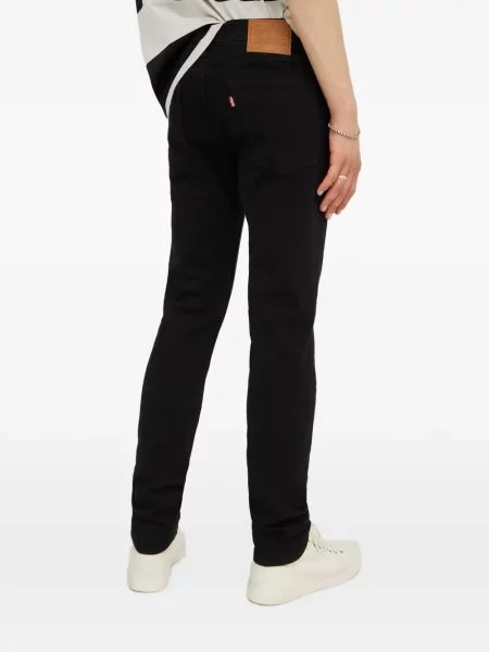 Blugi drepți Levi's® zdrențuiți negru