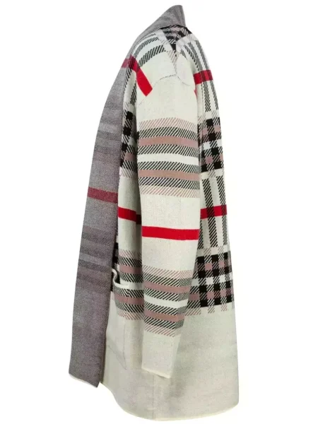 Cardigan Pri în carouri gri