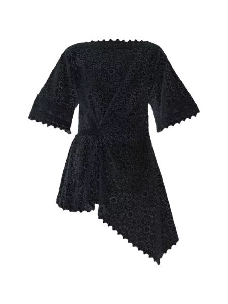 Top Erdem drapat scurt negru