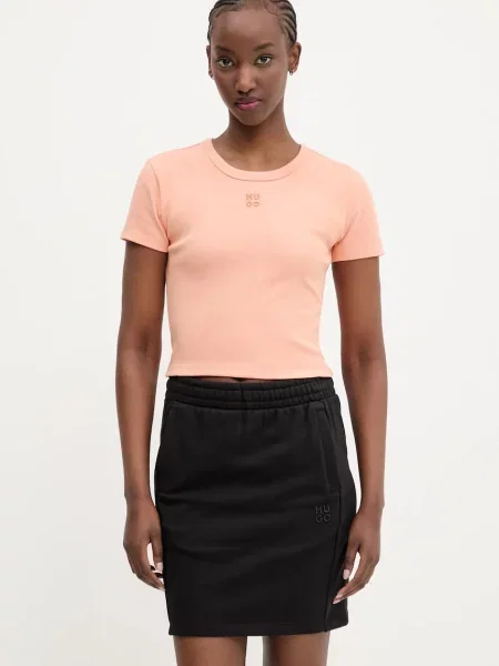 Oříznuté top Hugo oranžový