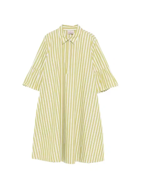 Rochie mini Marella cu dungi de costum verde