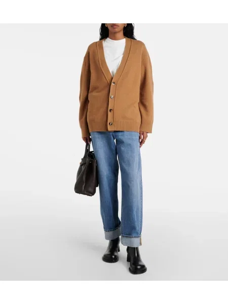 Cardigan Bottega Veneta din cașmir bej
