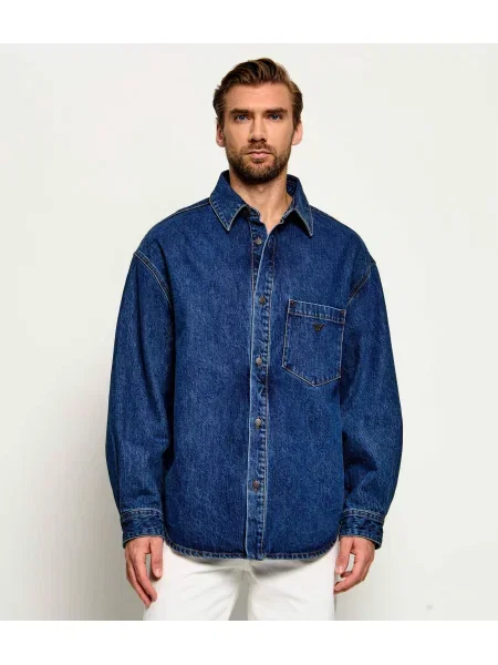 Emporio Armani De blugi cămașă albastru