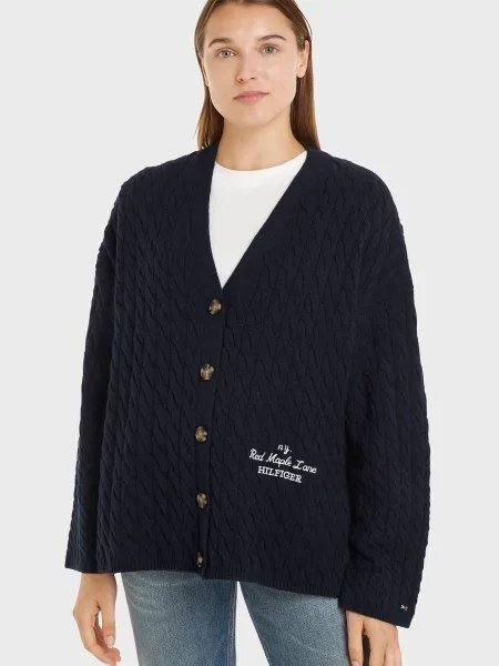Вовняний кардиган Tommy Hilfiger синій