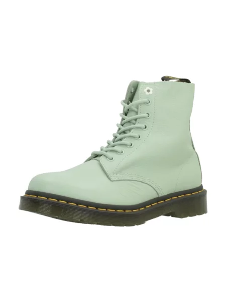 Botki Dr. Martens skórzane zielone