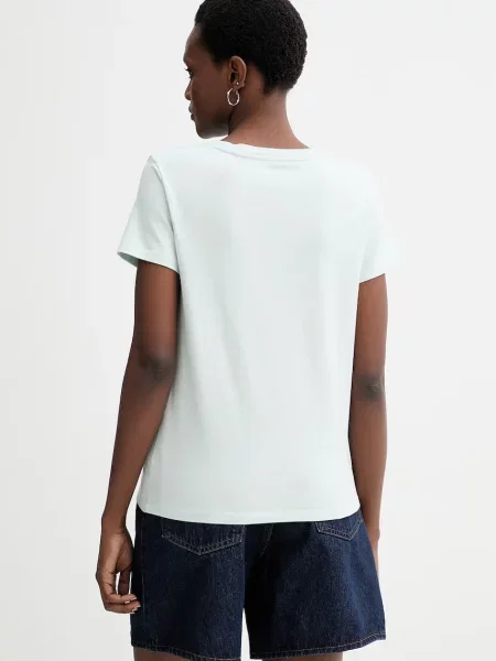 Tričko Levi's PERFECT VNECK tyrkysová