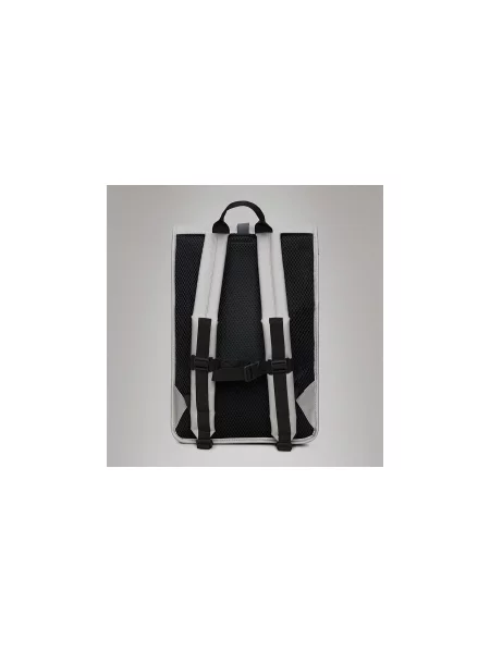 Раница Rains Rolltop Rucksack Large сиво голям с изчистен дизайн черно