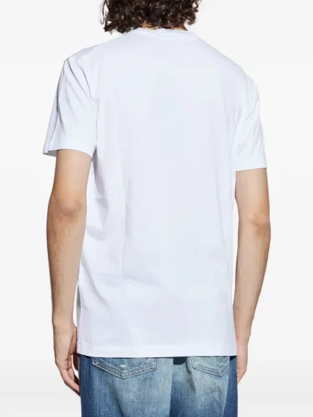 Tricou Dsquared2 cu imagine cu decolteu rotund alb