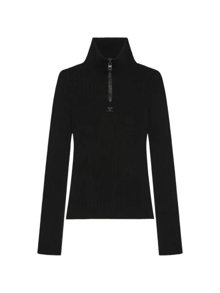 Pulover Courreges cu aplicații negru