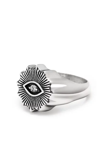 Žiedas Nialaya Jewelry su kristalais sidabrinė
