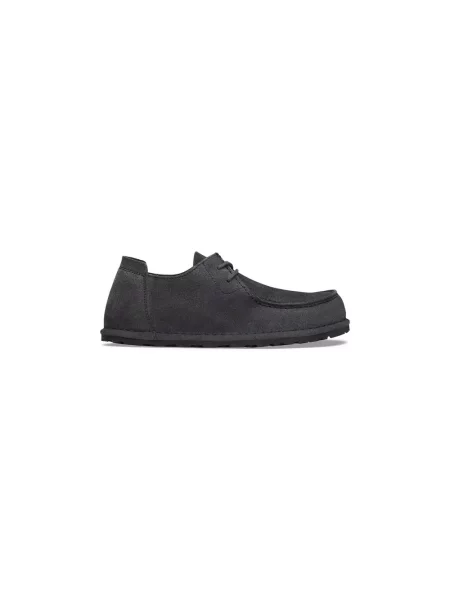 Półbuty Birkenstock skórzane szare