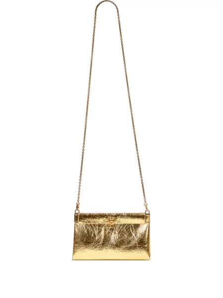 Colier Etro din piele auriu