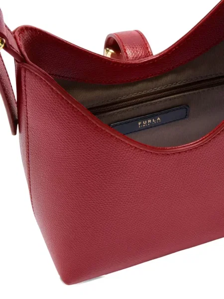 Geanta de piele Furla din piele roșu