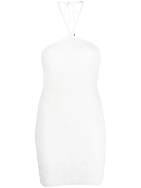 Fustă tricotată Elisabetta Franchi tricotate cu legături alb