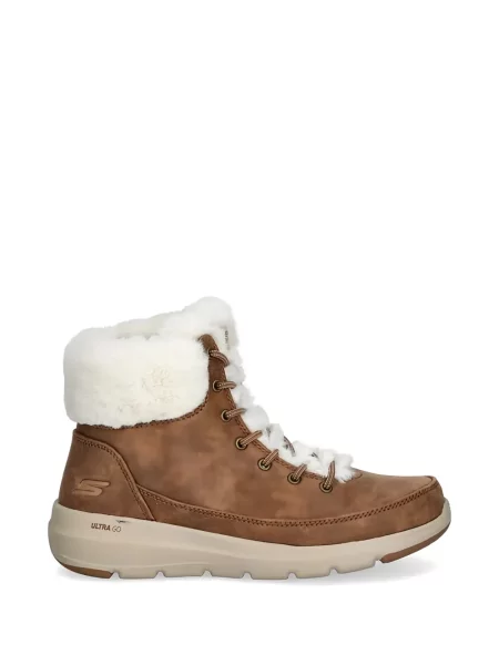 Botine Skechers cu șireturi din dantelă maro
