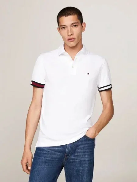 Tommy Hilfiger Polo flag alb