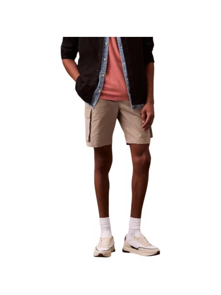 Džínové šortky Calvin Klein Jeans béžové