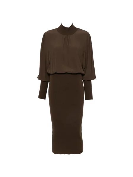 Rochie midi Twinset tricotate maro