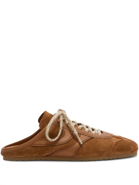 Sneakerși Dries Van Noten din piele de căprioară maro