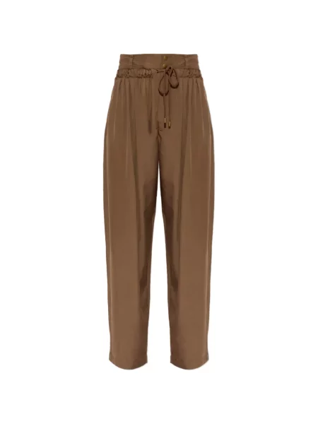 Pantaloni Isabel Marant cu cordon maro