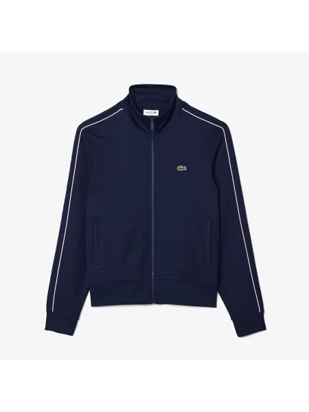 Lacoste Kurtka Dresowa Paris Piqué Z Zamkiem Błyskawicznym Z Przodu granatowa
